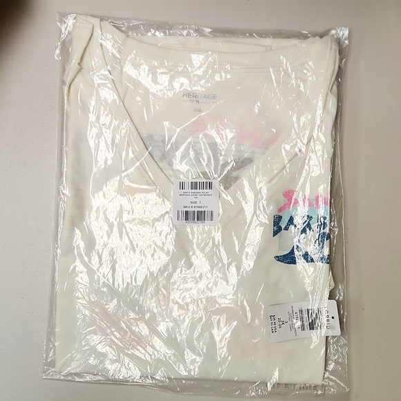 ❤️NWT VINTAGE TORRID TEE - SANTA BARBARA SHARK BITE DISTRESSED DESTRUCTED PLUS - Picture 6 of 10